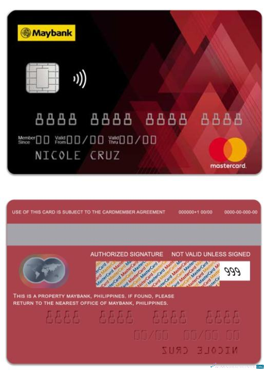 Download Philippines MayBank standard mastercard Photoshop template